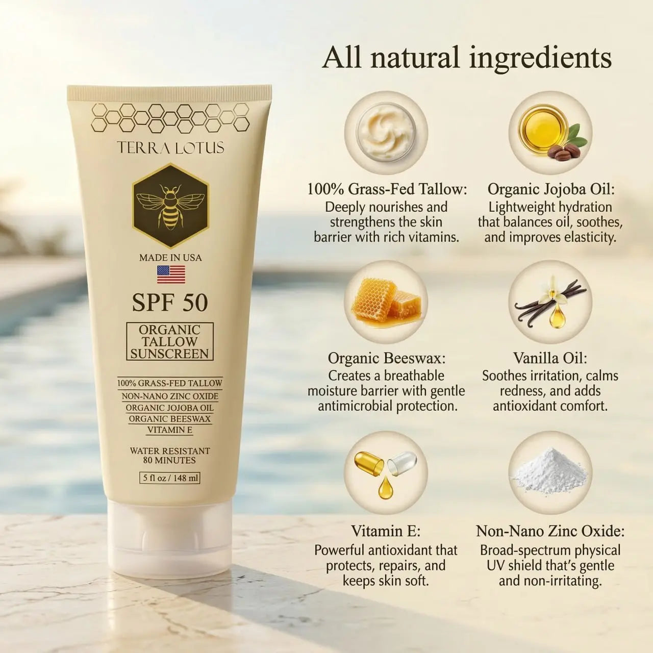 Organic Tallow SPF 50 – 100% Natural Sunscreen