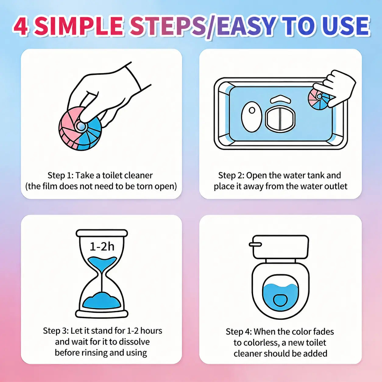 Forekind Automatic 2-In-1 Toilet Bowl Cleaner